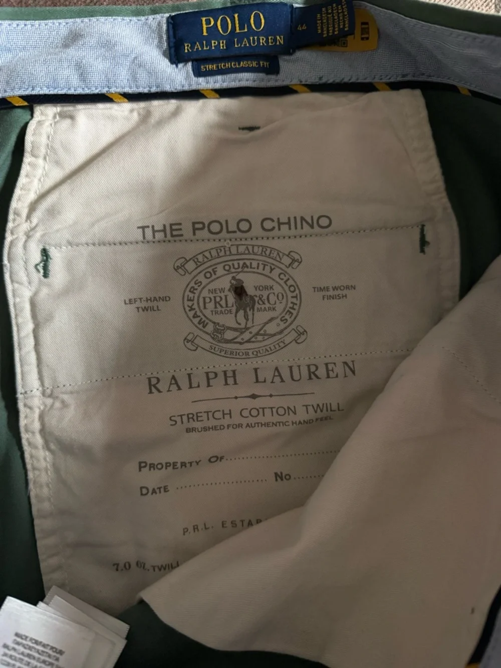 Ralph Lauren mens big and tll Forest Green Flat-Front stretch Cotton Shorts